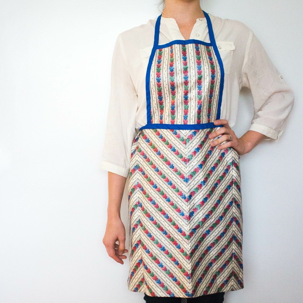 Chevron handmade chef's apron